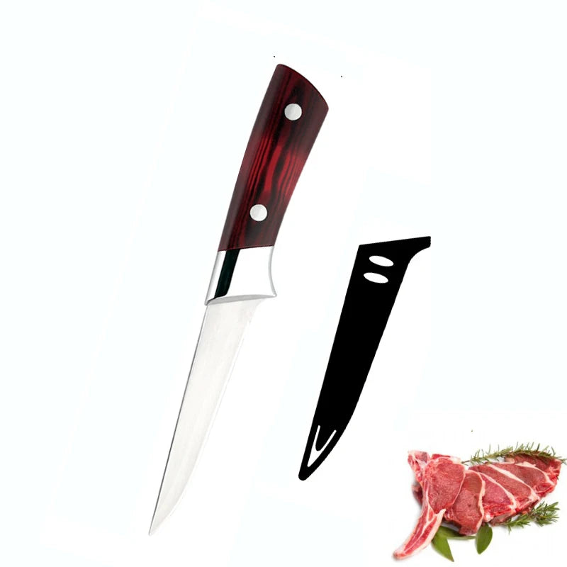 Stainless Steel Boning Knife with ABS Handle & Blade Cover Boning Knife Axl 1pcs