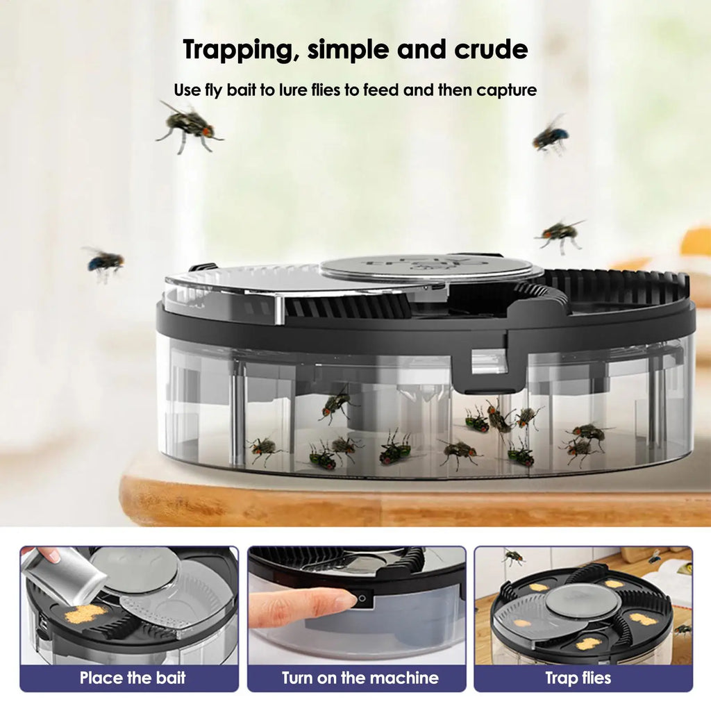 Electric Fly Trap – Silent Rotating USB Rechargeable Catcher Electric Fly Trap Axl