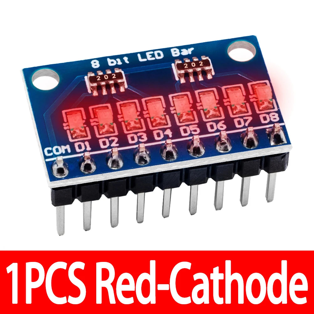 8-Bit LED Indicator Module 3–24V | Arduino UNO MEGA2560 Kit LED Indicator Module Axl 1pcs Red-Cathode