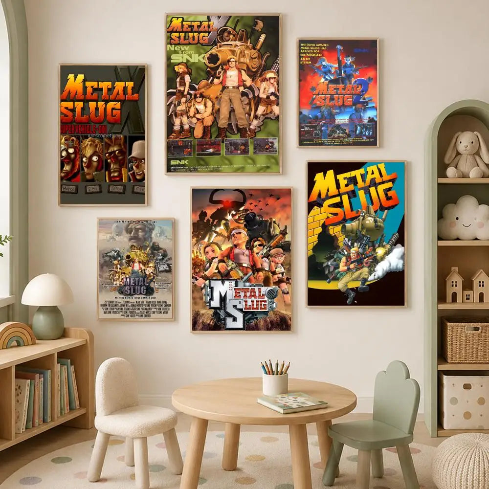 Metal Slug Game HD PVC Self-Stick Wall Art Poster | Waterproof Wall Art Poster Axl