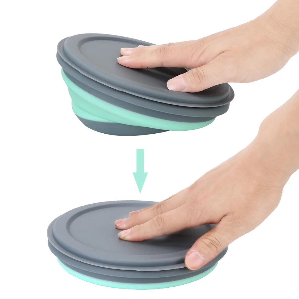 3-Piece Foldable Lunch Bowl Set – Collapsible Food Containers Collapsible Lunch Bowl Axl
