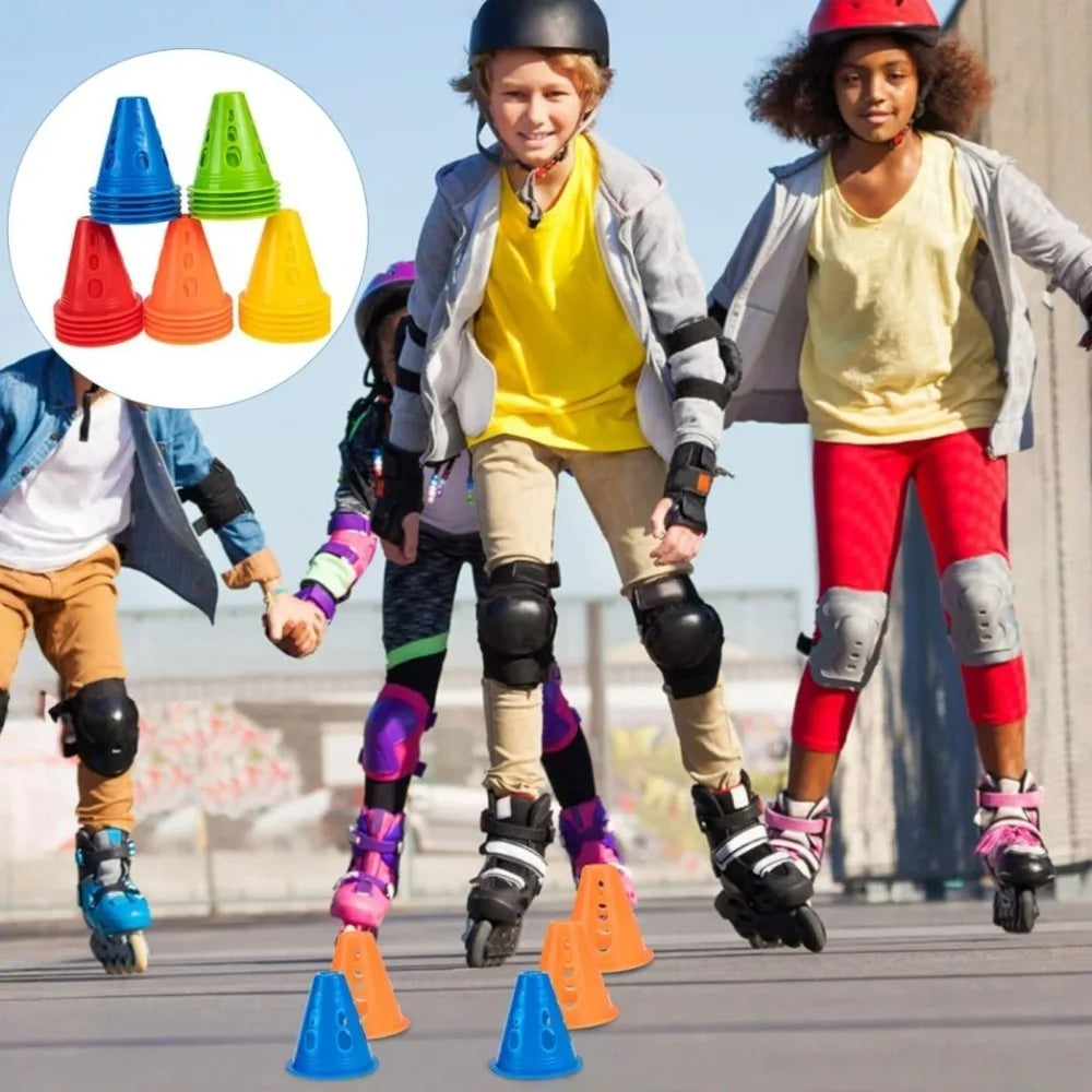 10-Pack Windproof Plastic Marker Cones – Soccer & Sport Training Sports Training Cones Axl
