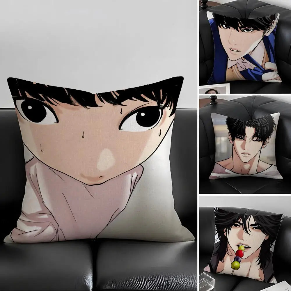 Lookism Webtoon Linen Cushion Cover | Sofa & Bedroom Decor Decorative Cushion Cover Axl