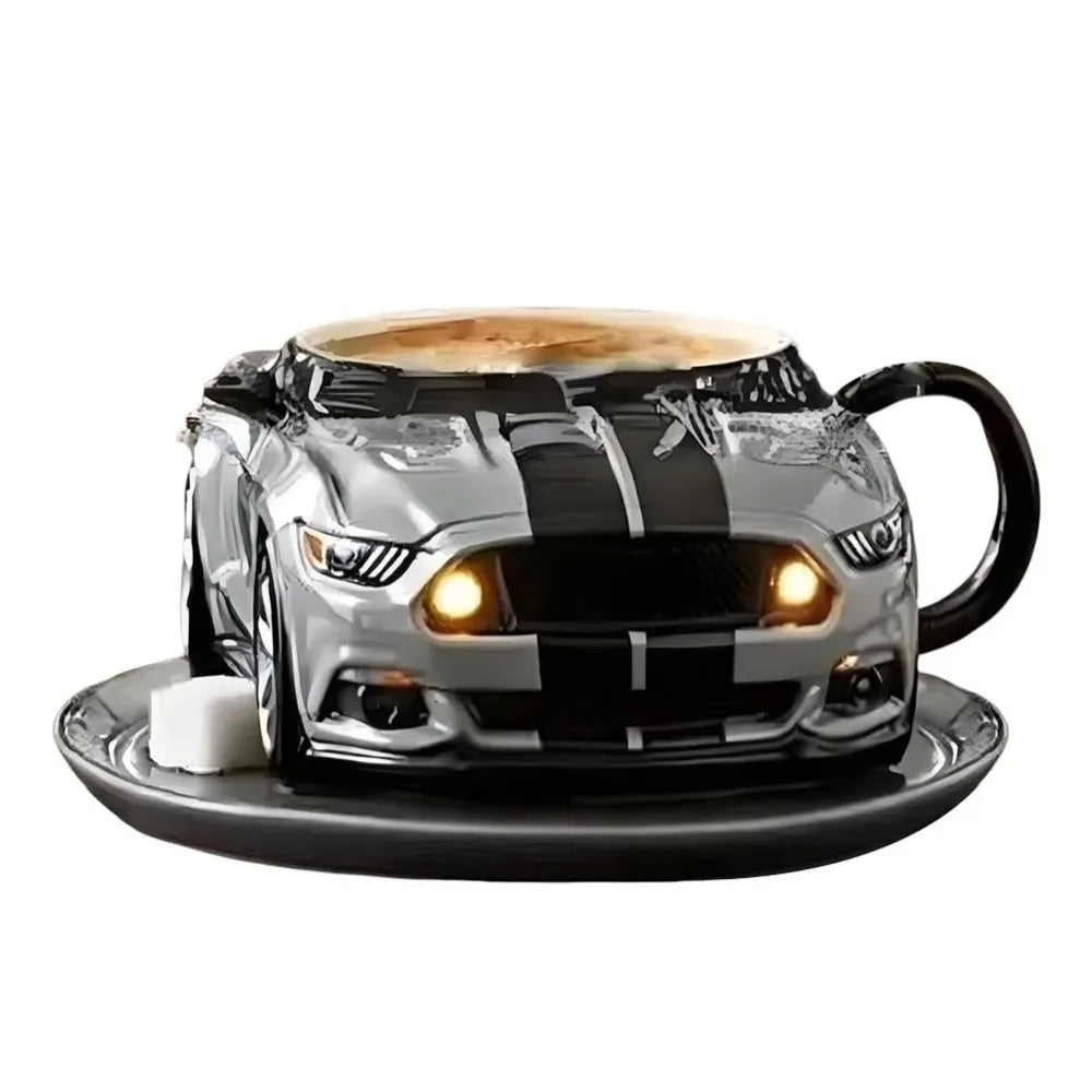 Car Shaped Stainless Steel Coffee Mug | Novelty Truck Gift Novelty Coffee Mug Axl Grey one size