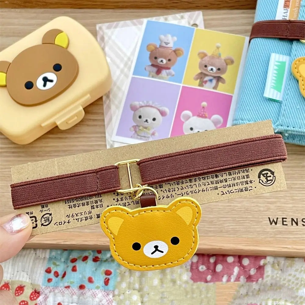 Cute Bear Notebook Strap – Adjustable Elastic Band for Journals Notebook Strap Axl