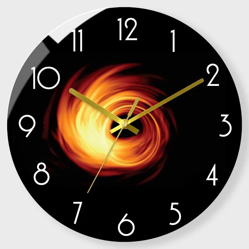 Luxury Silent Glass Wall Clock – Modern Large 30cm Home Decor Silent Wall Clock Axl BL13 14 inch