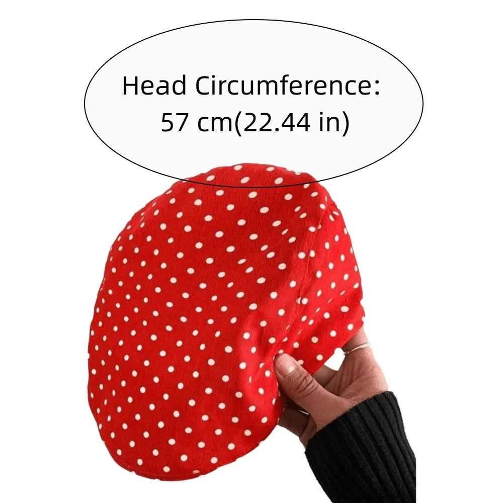Y2K Polka Dot Beret Hat – Adjustable Vintage Peaked Cap Beret Hat Axl