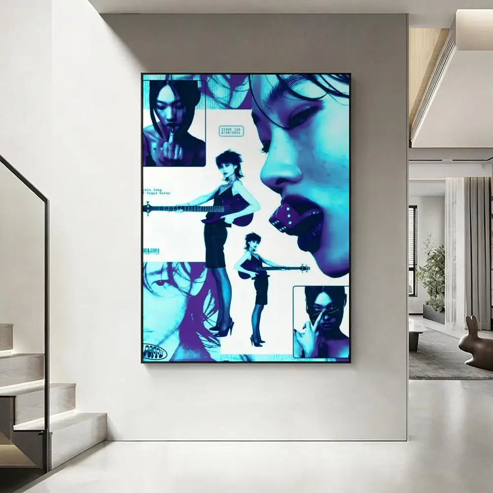 Jung Ho-yeon HD Art Poster | Waterproof Sticky Wall Decor Wall Art Poster Axl White1 40X50cmNoframe