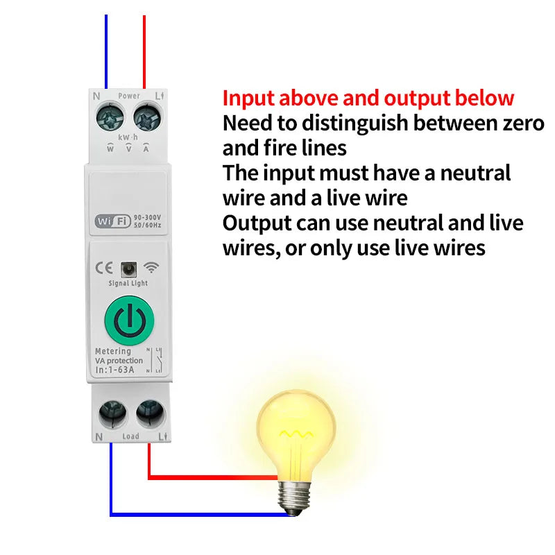 Tuya WiFi Smart Circuit Breaker – App & Timer Control 220V WiFi Circuit Breaker Axl