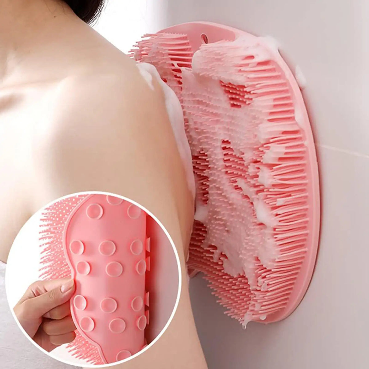Silicone Shower Foot Scrubber Mat – Exfoliate & Massage Foot Scrubber Mat Axl