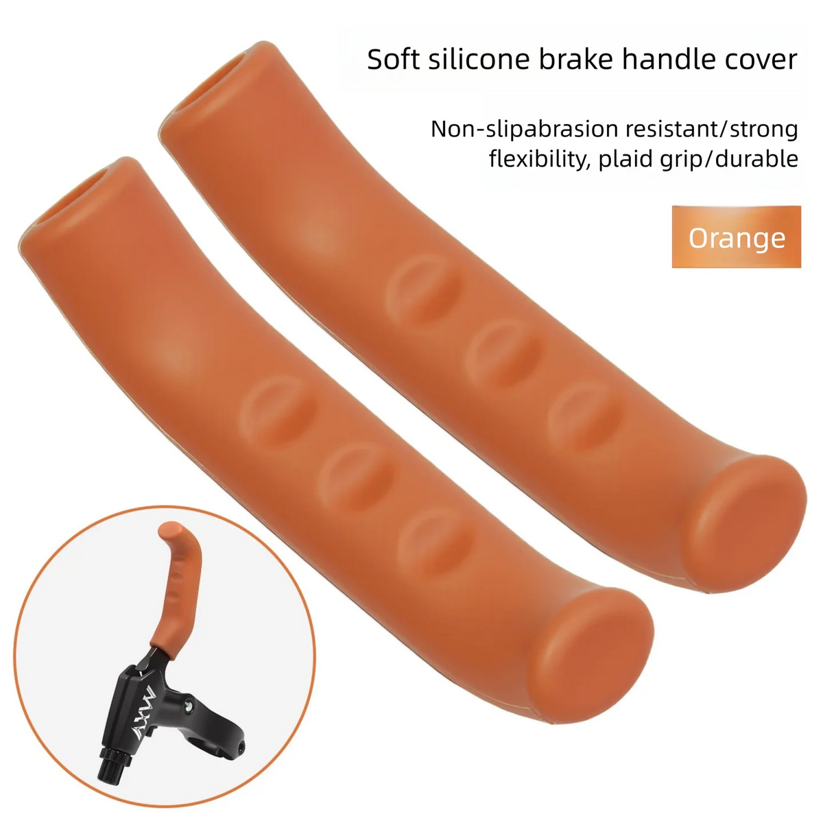 Silicone Bike Brake Lever Covers – Anti-Slip 1 Pair Brake Lever Cover Axl Orange