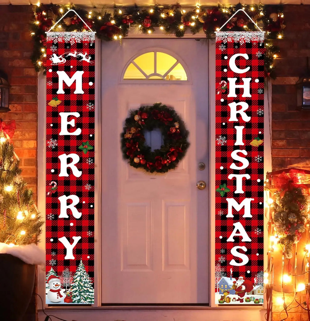 Christmas Welcome Banner – Festive Porch & Door Decor 72" Christmas Banner Axl