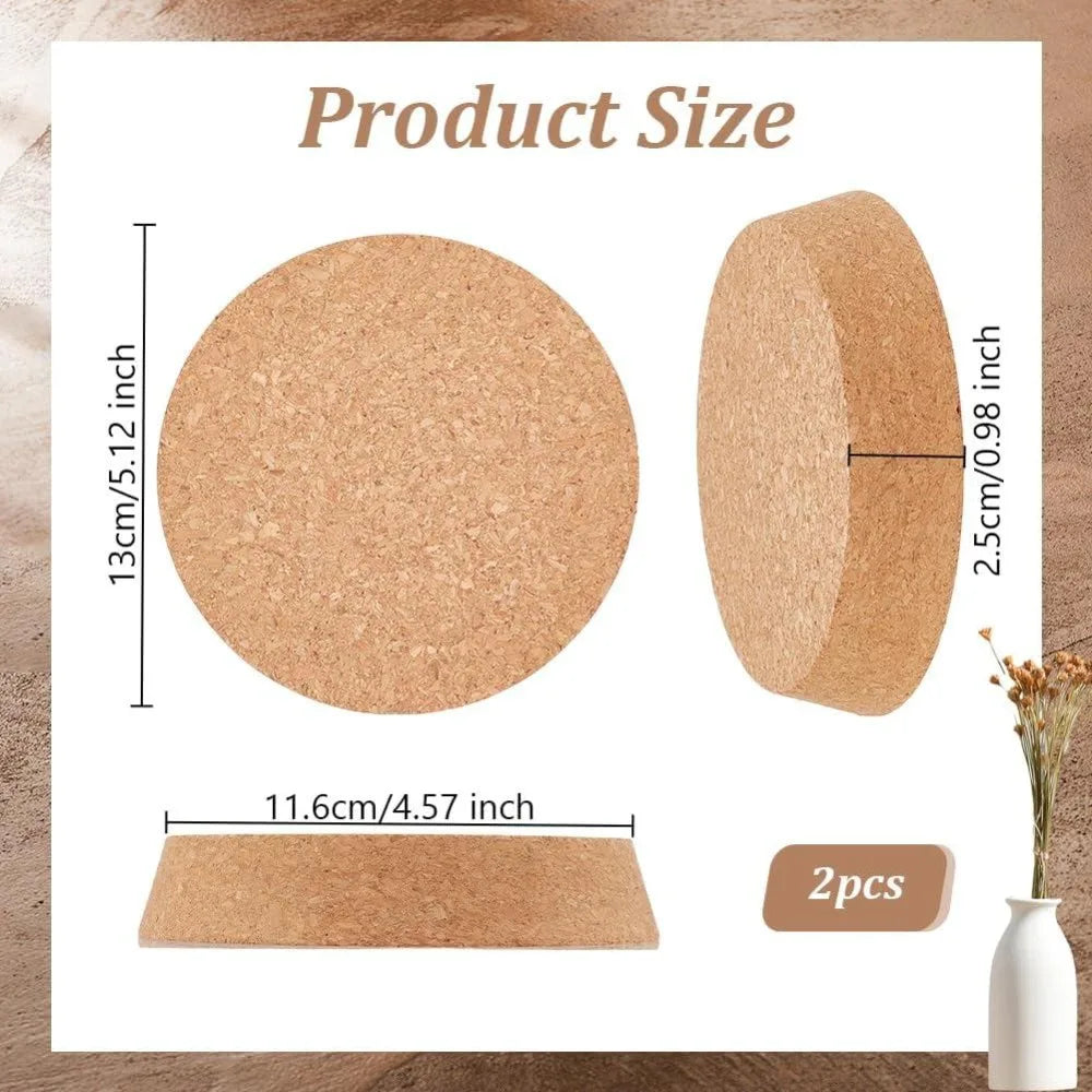 2-Pack Large Tapered Cork Stoppers 4.6–5.1 Inch Bottle Plugs Cork Bottle Stoppers Axl