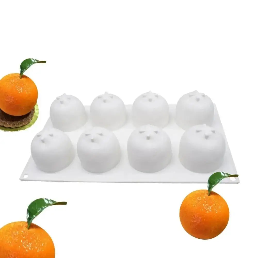 Silicone Fruit Mousse Cake Molds – 3D Dessert Baking Moulds Silicone Cake Mold Axl An Orange