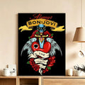 Bon Jovi Rock Band HD Wall Poster – Waterproof Home Decor Wall Art Poster Axl White8 15X20cmNoframe