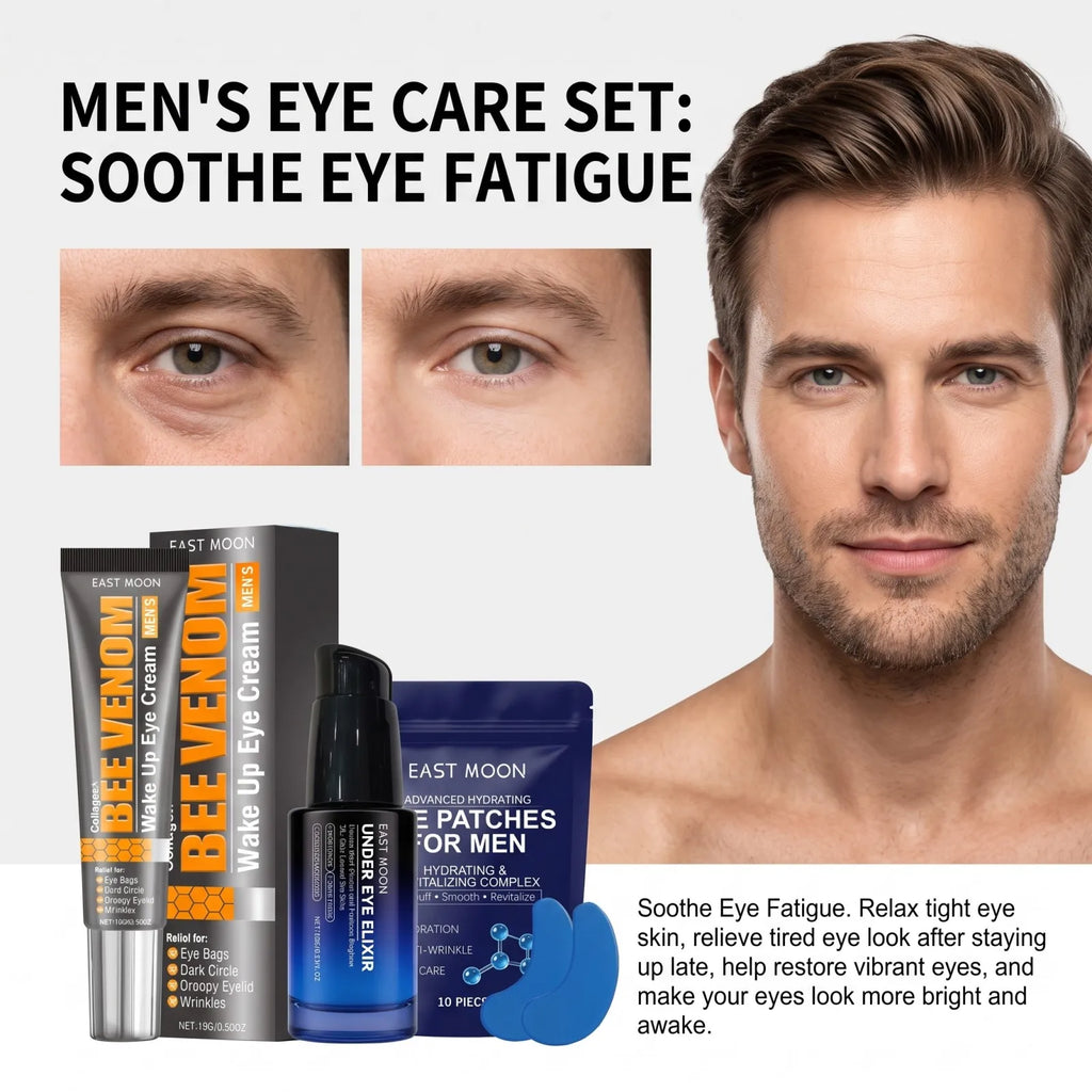 Bee Venom Eye Cream, Essence & Patches – Men's Eye Set Eye Care Set Axl