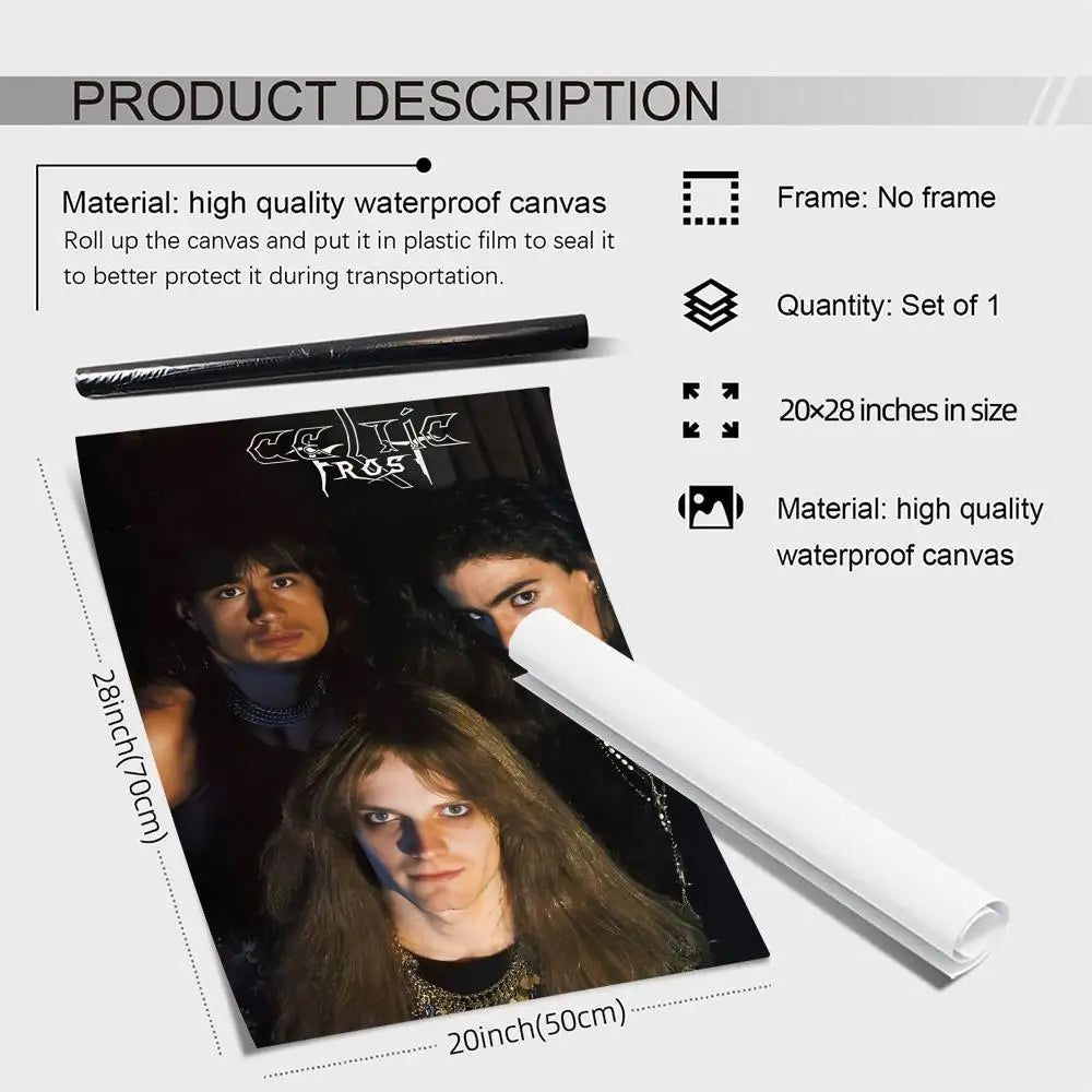 Celtic Frost Canvas Wall Art – Rock Band Poster Unframed Canvas Wall Art Axl