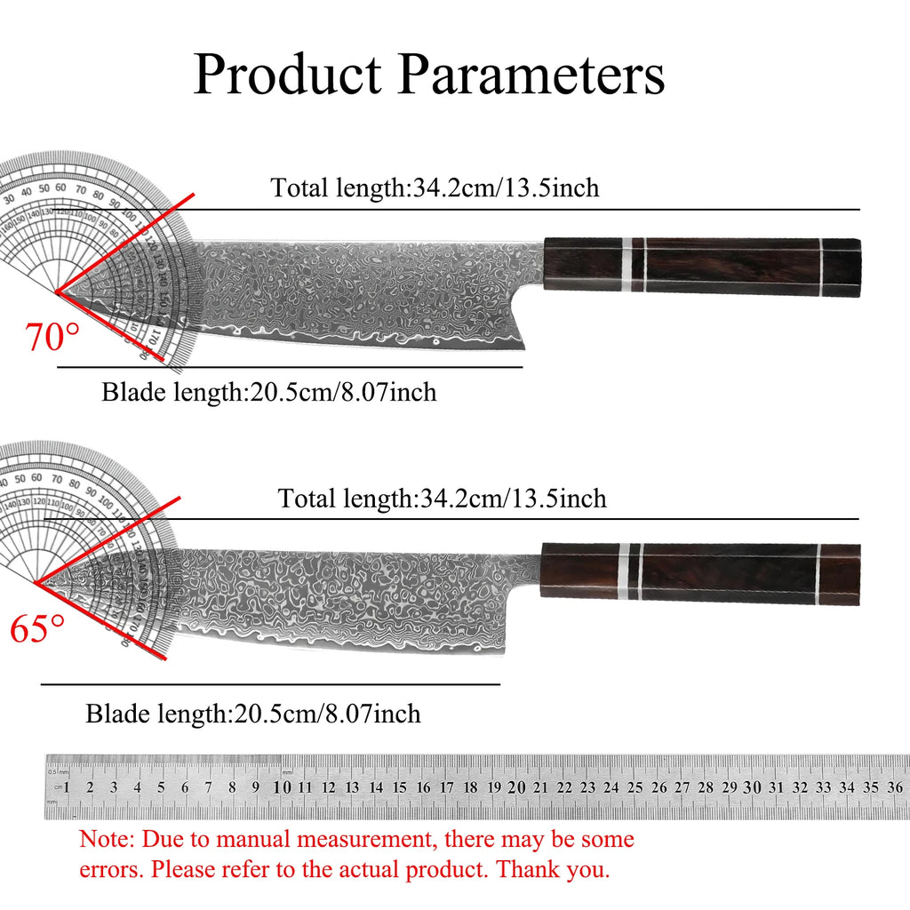 67-Layer Damascus Steel Kiritsuke Chef Knife Set – 1/2/3 Pcs Damascus Chef Knife Axl