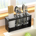 Bathroom Toothbrush & Toothpaste Holder with Drainage Toothbrush Holder Axl grey