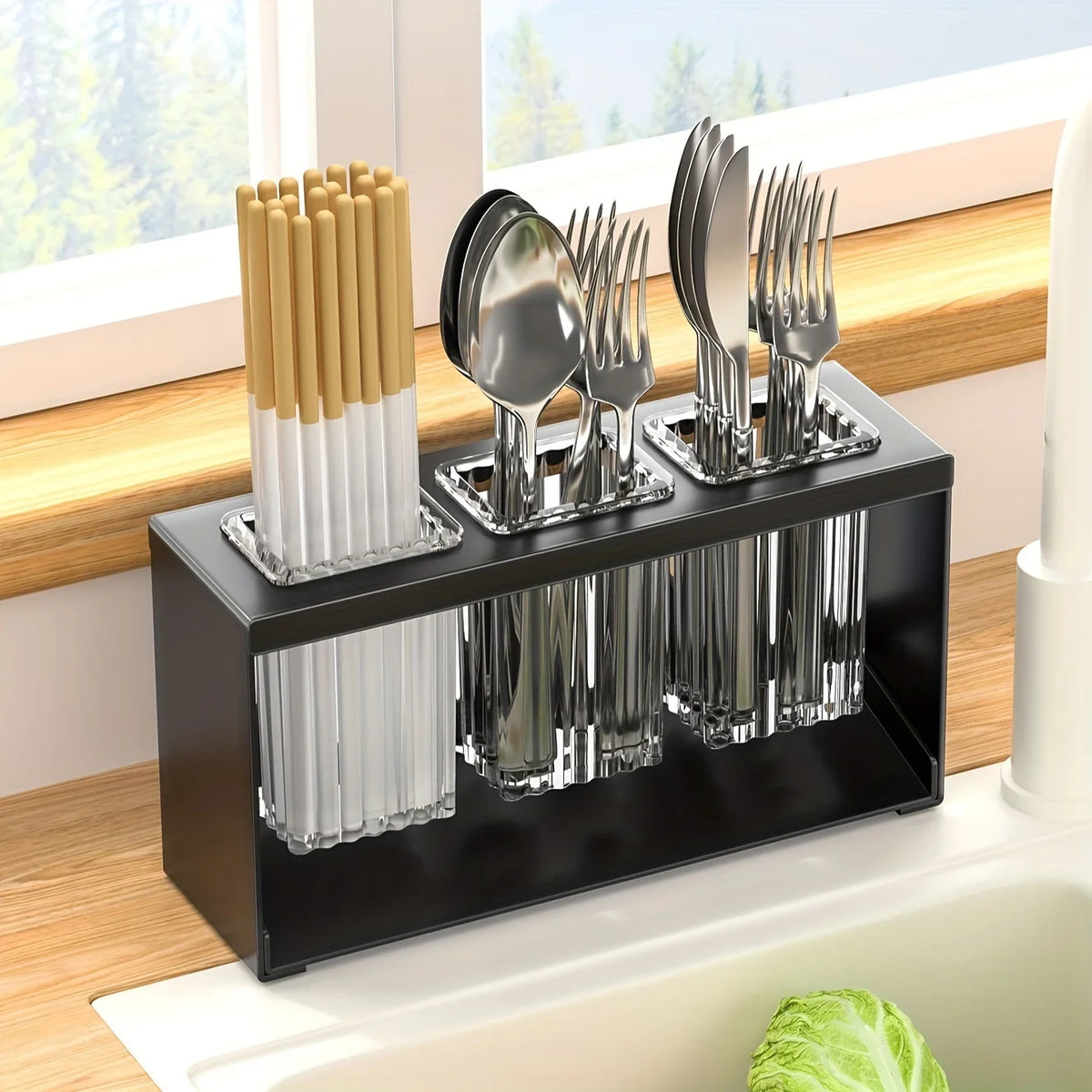 Bathroom Toothbrush & Toothpaste Holder with Drainage Toothbrush Holder Axl grey