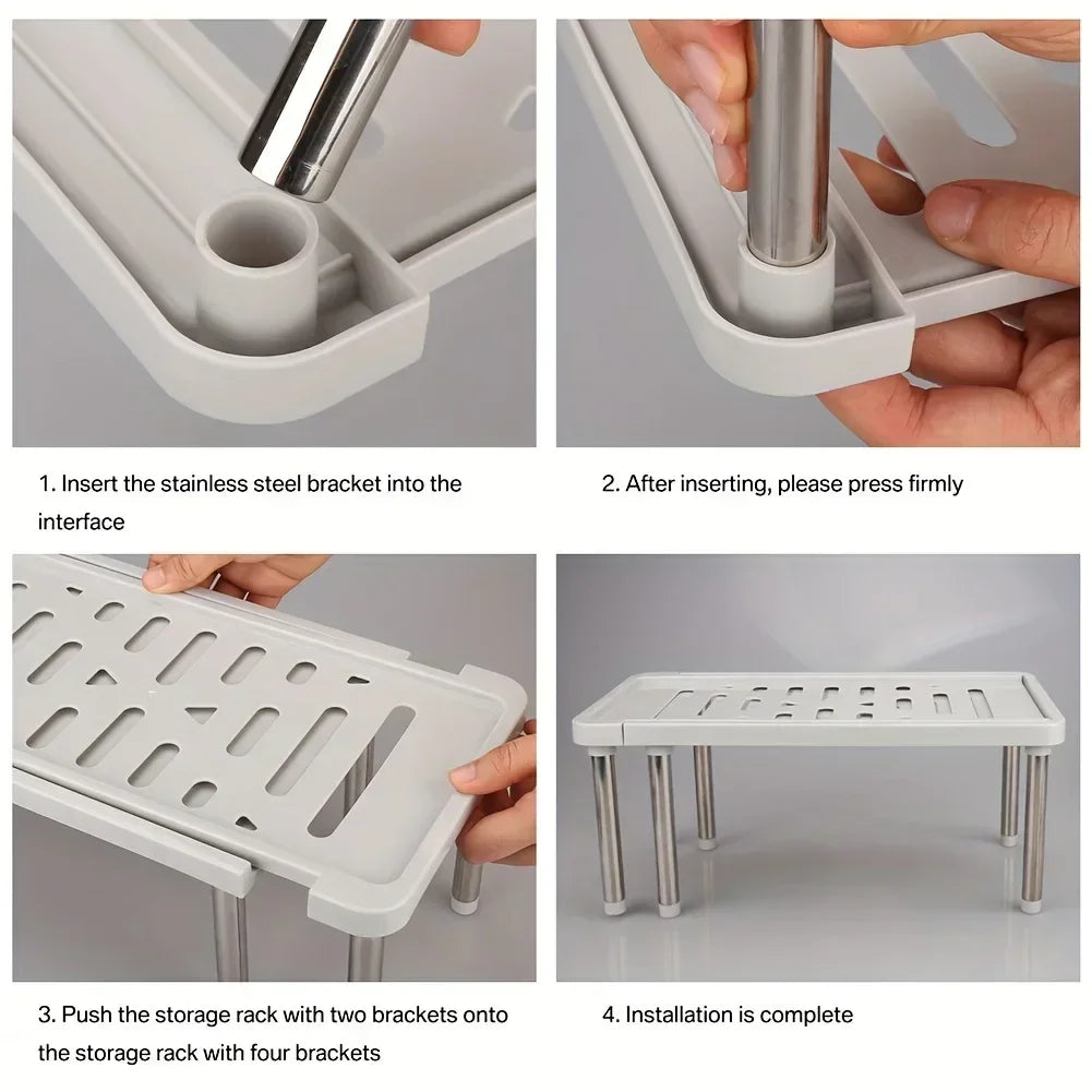 Expandable Storage Shelf Organizer – Adjustable 35–61 cm Rack Storage Shelf Organizer Axl