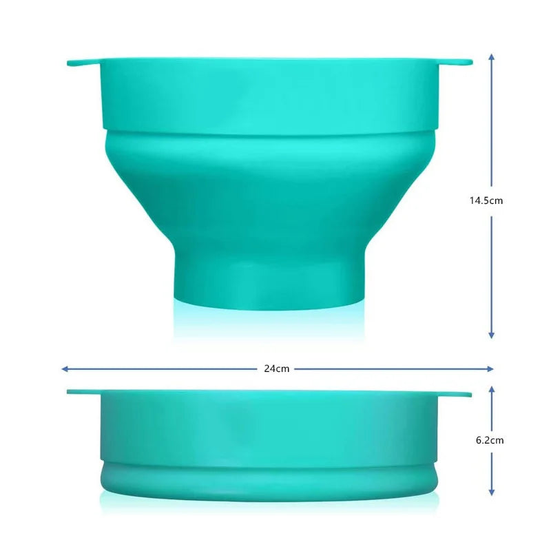 Silicone Microwave Popcorn Maker – BPA-Free Collapsible Bowl Popcorn Maker Bowl Axl