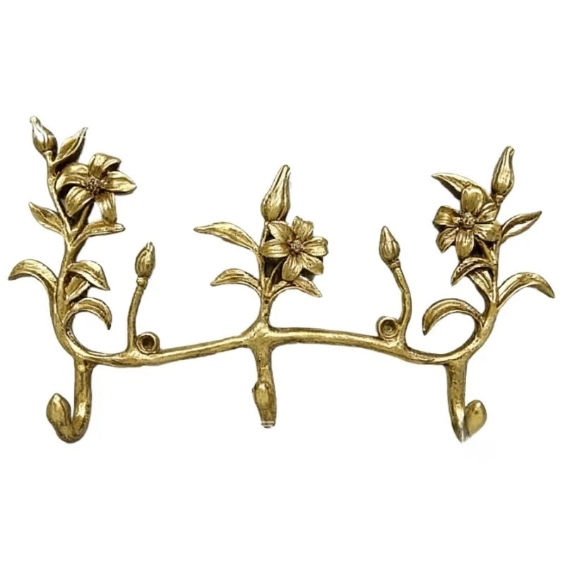 Wall Mounted Metal Coat Rack – 3-Hook Gold Minimalist Hanger Wall Coat Rack Axl