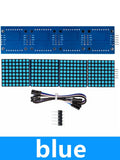 MAX7219 4-in-1 Dot Matrix Module for Arduino – 5P Cable LED Display Module Axl blue