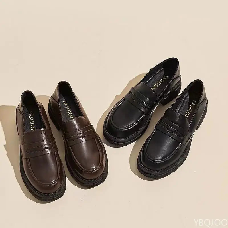 Women's Wedge Loafers – Slip-On Casual Leather Pumps Wedge Loafer Pumps Axl