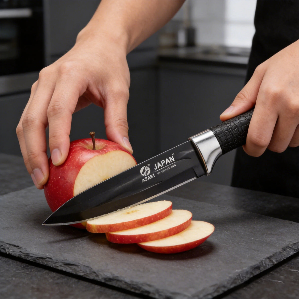 Japanese-Style Black Stainless Steel Paring Knife | Sharp Paring Knife Axl