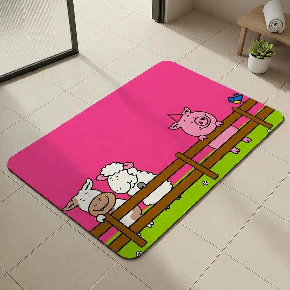 Masha & Bear Diatomite Bath Mat – Quick Dry, Non-Slip Diatomite Bath Mat Axl White6 30x45cm