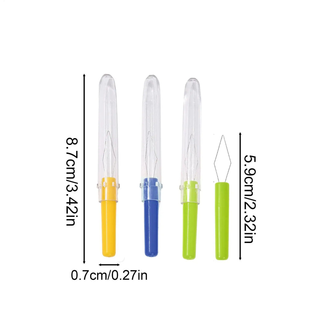 3-Pack Automatic Needle Threader with Cover | Sewing Tool Set Needle Threader Set Axl