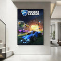 Rocket League HD Poster – Waterproof Sticky Gaming Wall Art Gaming Wall Poster Axl White6 40X50cmNoframe