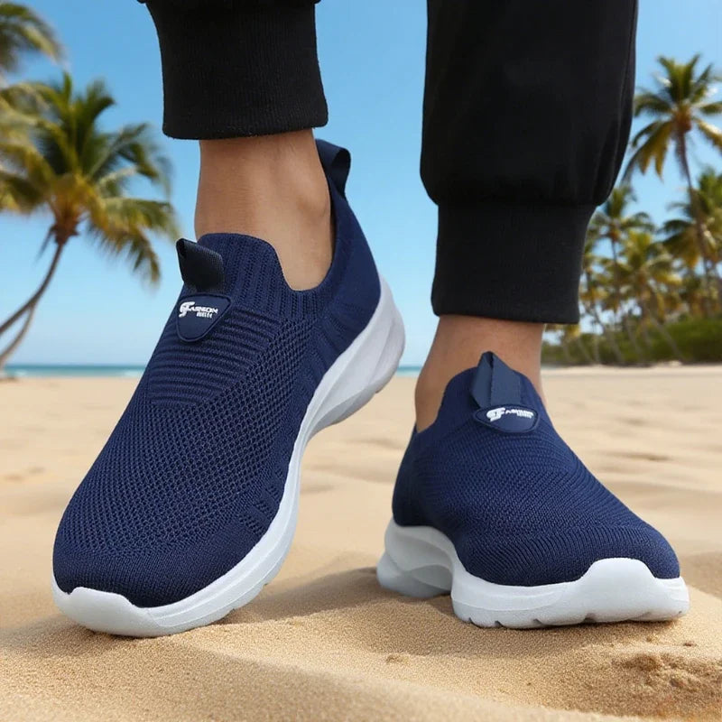 ZULIWAGN Men's Lightweight Slip-On Breathable Walking Sneakers Men's Walking Sneakers Axl