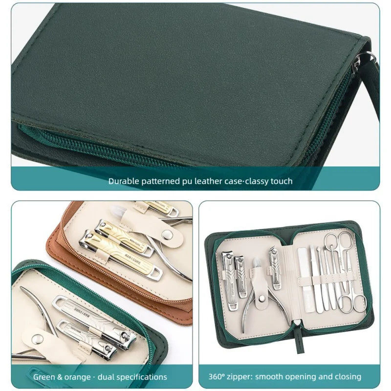 11-Piece Nail Clipper Set – Manicure & Pedicure Kit + Case Manicure Pedicure Kit Axl