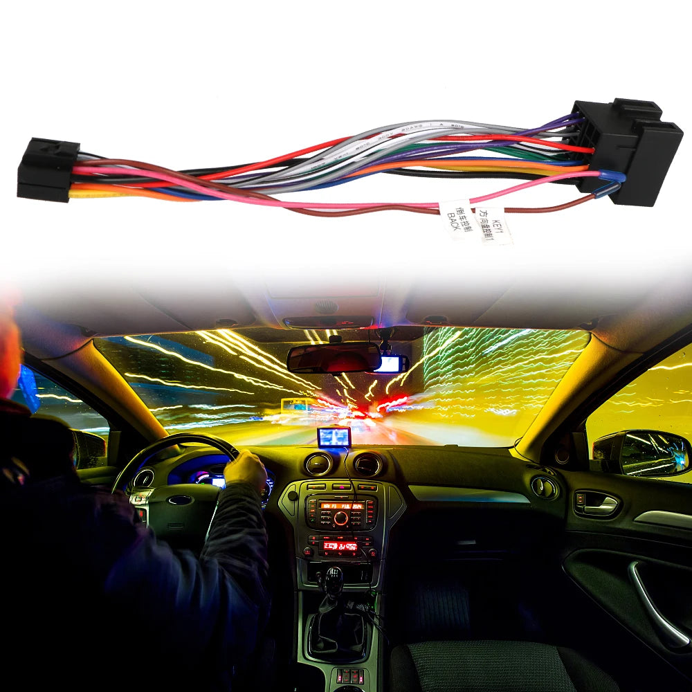 Alpine Car Stereo 16-Pin ISO Wire Harness Adapter Cable Car Audio Adapter Axl MULTI