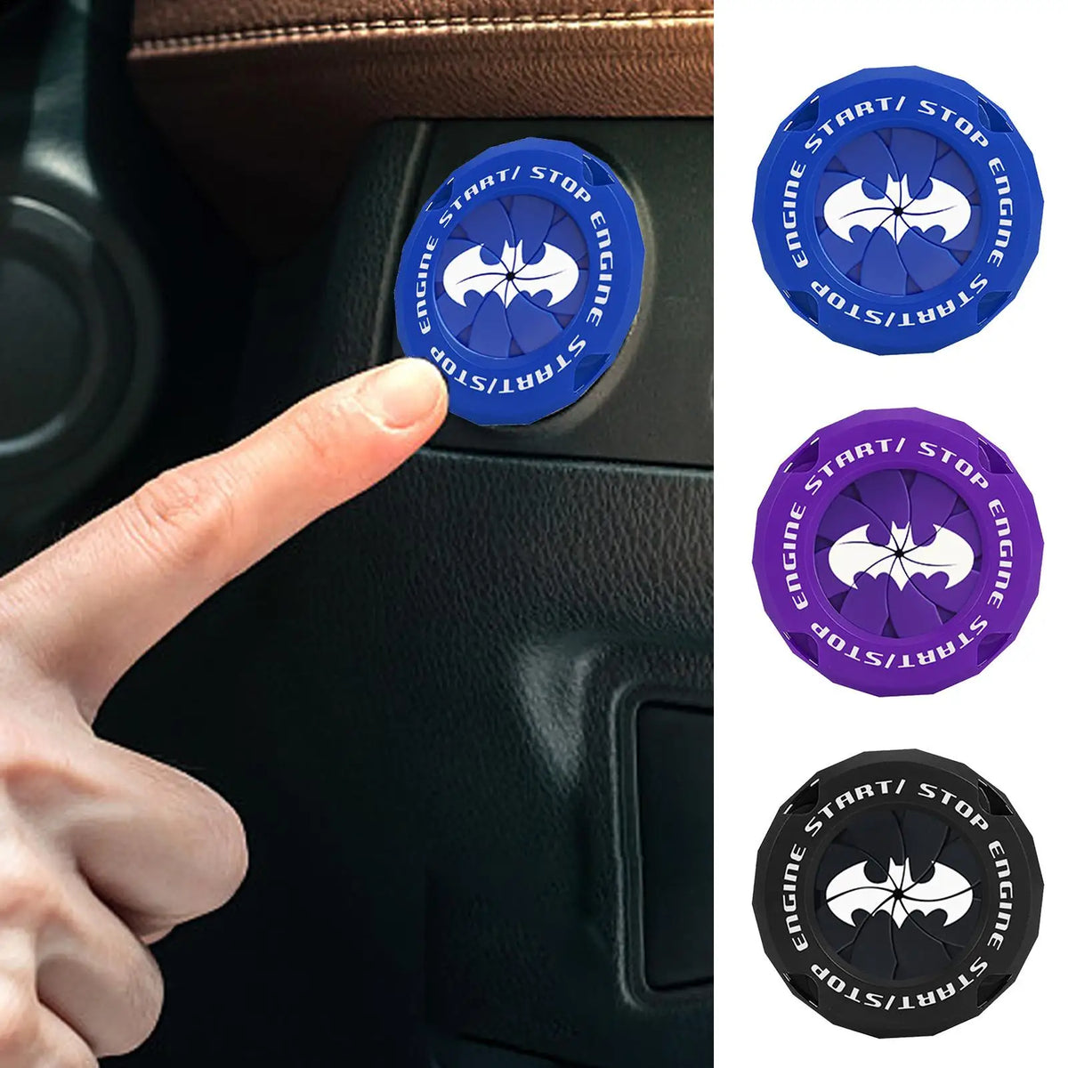 Push Start Button Cover – Car & Motorcycle Engine Start Ring Car Interior Accessory Axl