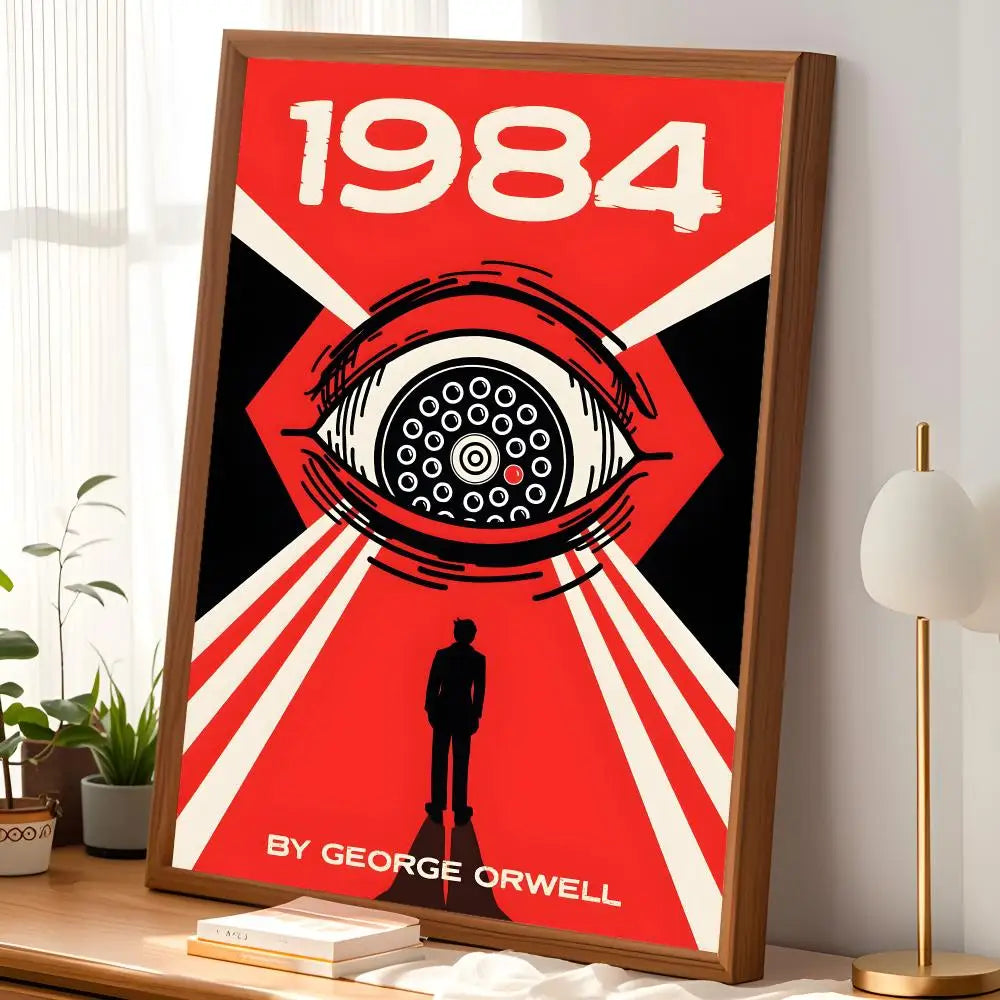 1984 George Orwell Self-Stick Wall Art Poster – Waterproof HD Wall Art Poster Axl