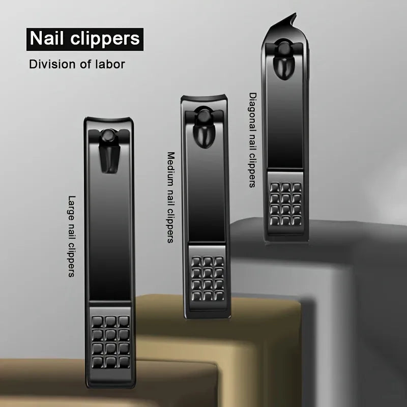 Stainless Steel Manicure & Pedicure Nail Clipper Set 8–24 Pcs Nail Grooming Kit Axl