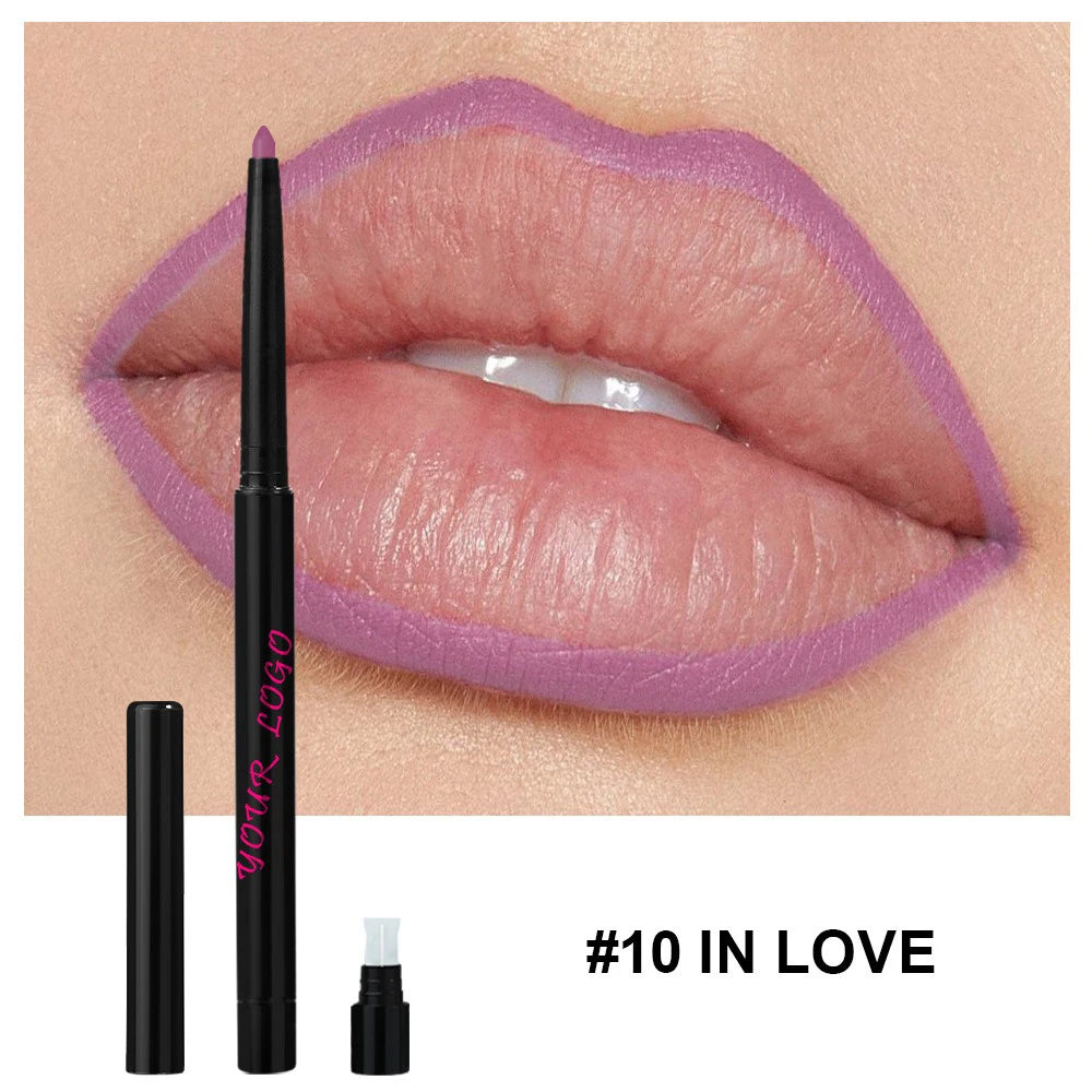 Waterproof Matte Lip Liner Pencil – Vegan, Long-Lasting Lip Liner Pencil Axl 10 100pcs with logo