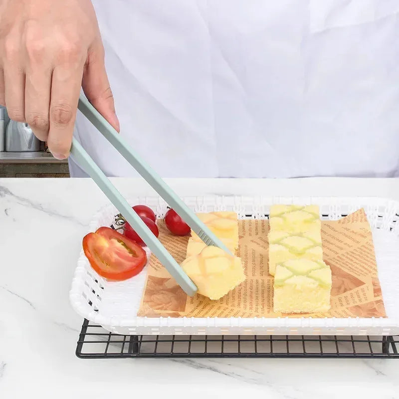 Silicone Food Tongs – Non-Slip BBQ, Grill & Salad Cooking Clip Silicone Kitchen Tongs Axl