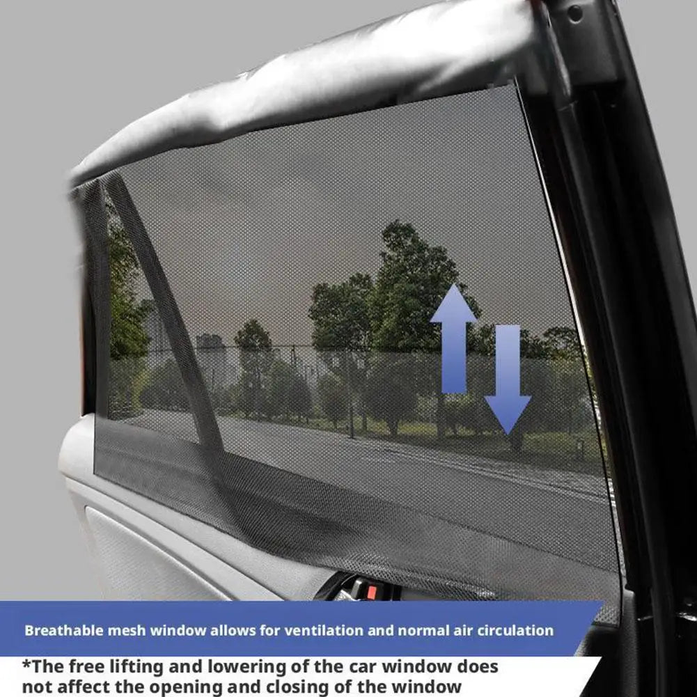 Magnetic Car Window Sunshade – UV-Blocking Mesh Curtain Car Window Sunshade Axl
