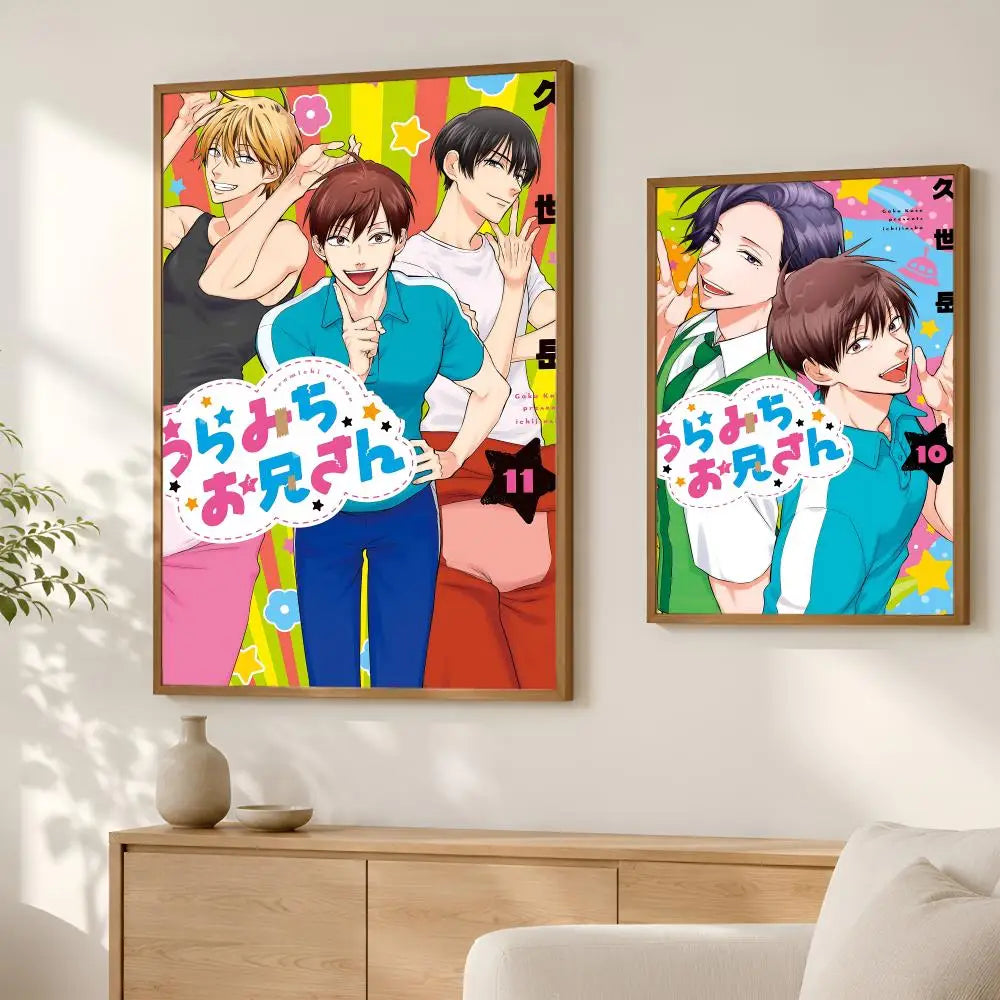 Uramichi Oniisan Self-Stick Wall Poster – HD Waterproof Anime Art Anime Wall Poster Axl
