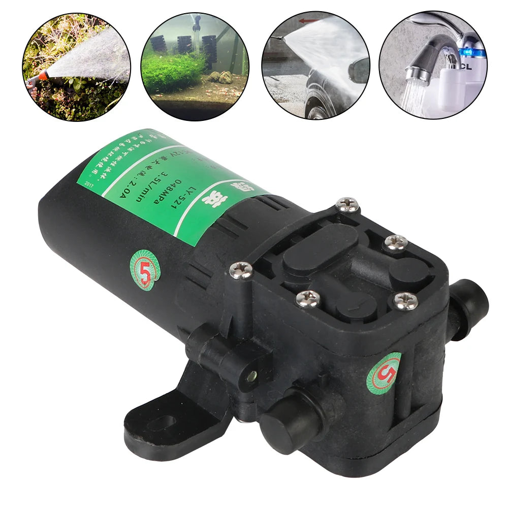 DC12V Micro Diaphragm Water Pump 3.5L/min High Pressure Diaphragm Water Pump Axl