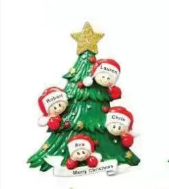Reindeer Family Christmas Tree Ornament Pendant | 2–6 People