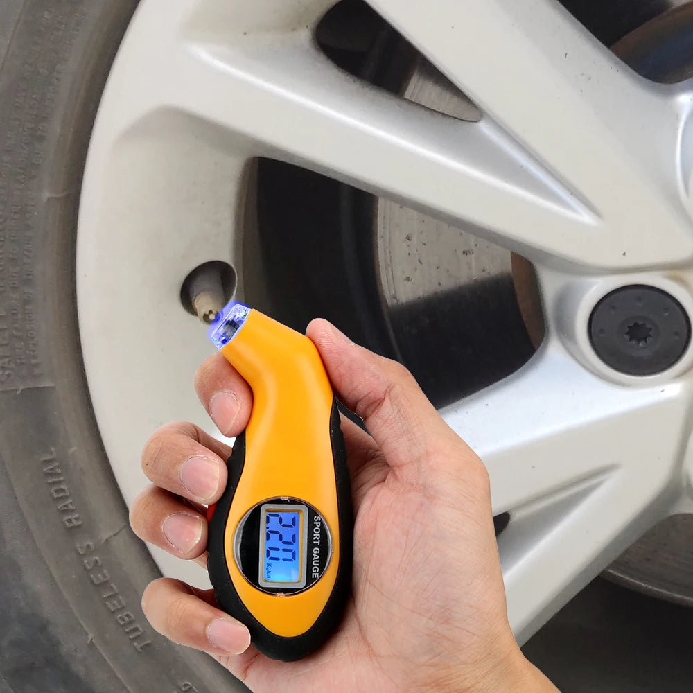 Digital LCD Tire Pressure Gauge – Car & Motorcycle Tyre Meter Tire Pressure Gauge Axl