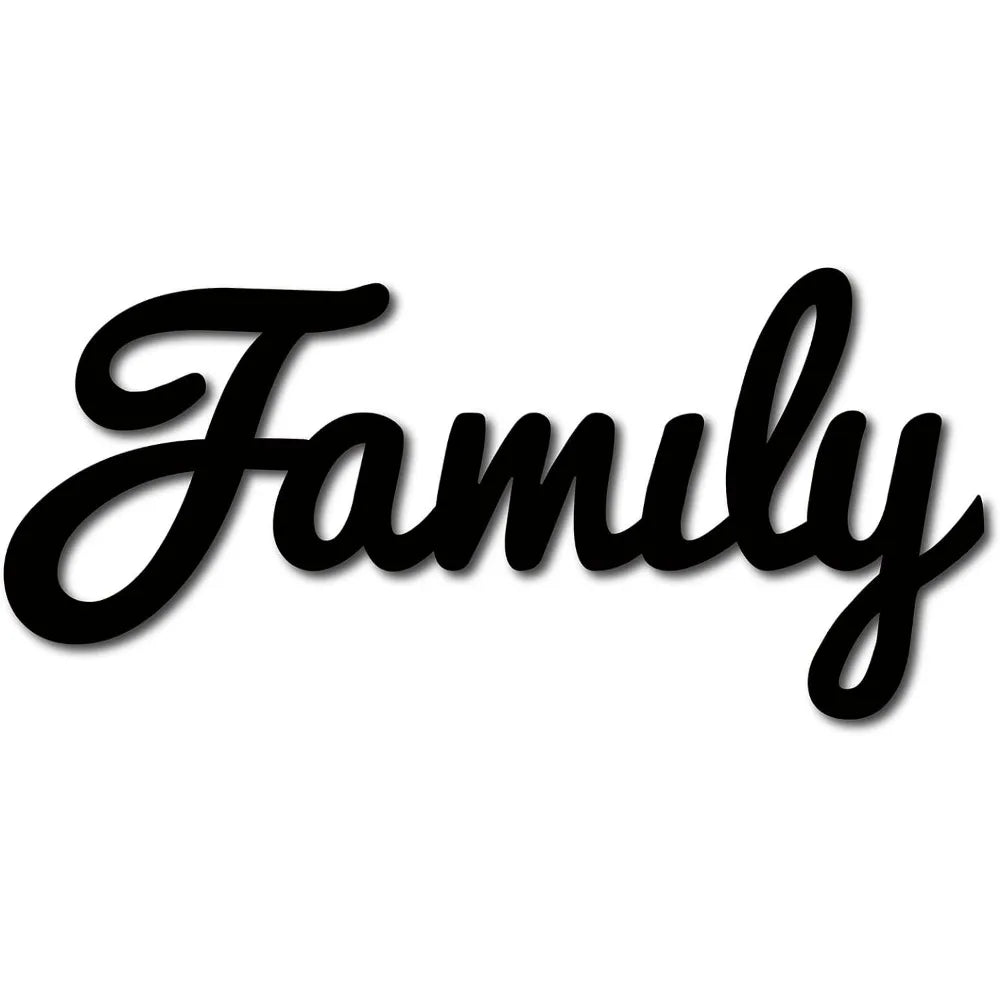 Rustic Laser Cut Wood FAMILY Sign – Unfinished DIY Wall Decor Wood Wall Sign Axl