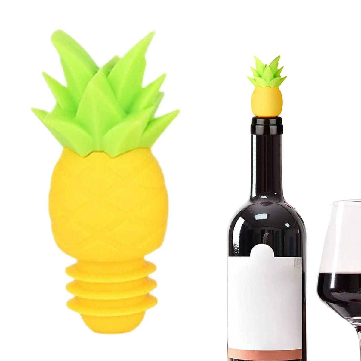 Pineapple Silicone Wine Stopper – Airtight Bottle Seal Wine Bottle Stopper Axl