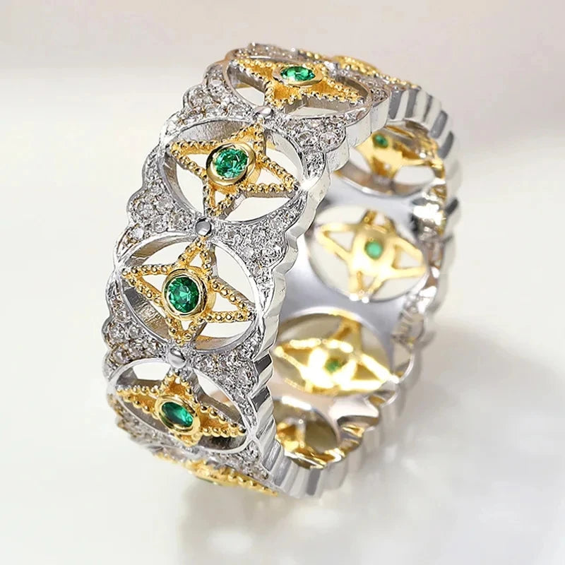 Huitan Women's Cubic Zirconia Pave Wedding Band Ring Fashion Ring Axl Q462 9