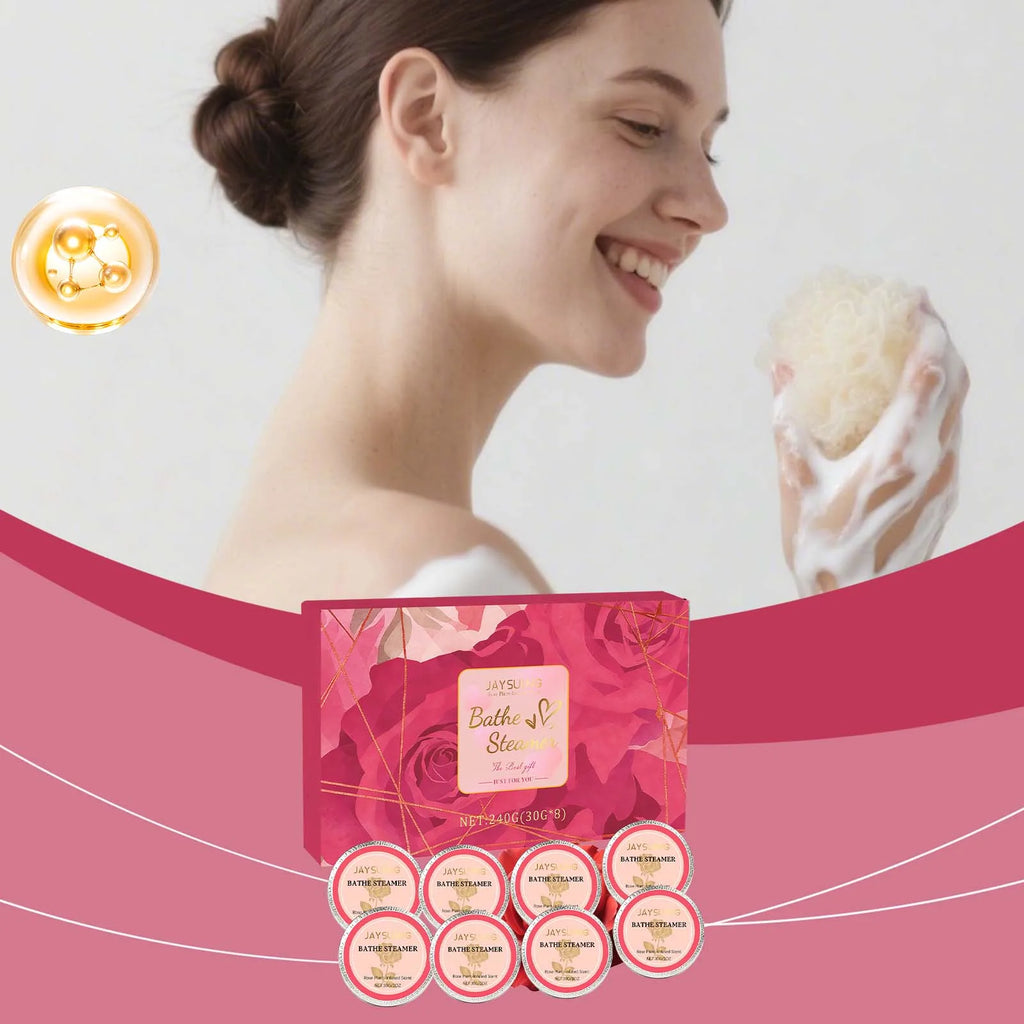 Aromatherapy Shower Steamers 8-Pack – Rose Spa Gift Set Shower Steamers Axl